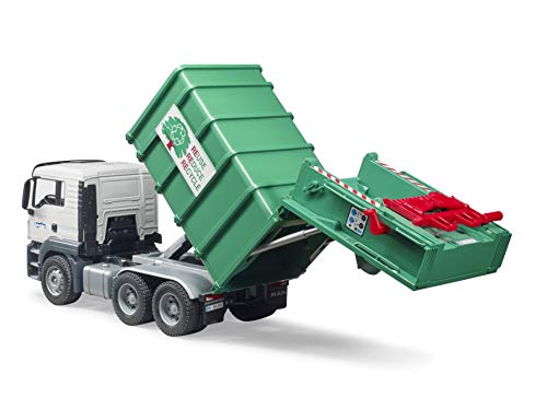 Bruder 03763 Man TGS Rear Loading Garbage Truck - Green