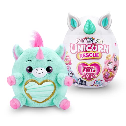 Rainbocorns Unicorn Rescue Surprise Collectible Plush Stuffed Animal by ZURU, Colors May Vary