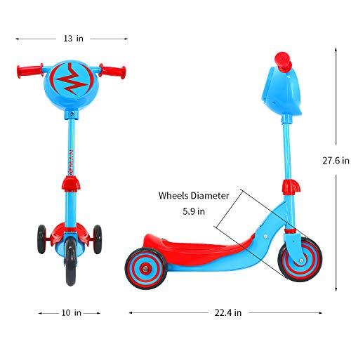 Scarman 3 Wheels Kick Scooter for Kids 2-5 Ages - sctoyswholesale