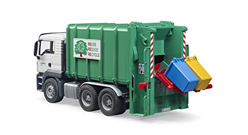 Bruder 03763 Man TGS Rear Loading Garbage Truck - Green