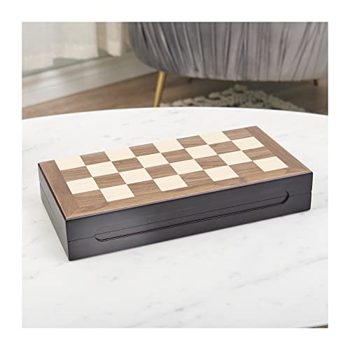 Legacy Deluxe Chess & Checkers Set, Classic Two Player Game Includes Folding Board with Solid Wood Playing Pieces - sctoyswholesale