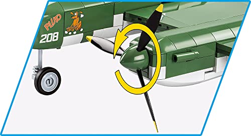 COBI Historical Collection: World War II Lockheed P-38 Lightning (H) Plane,Green - sctoyswholesale