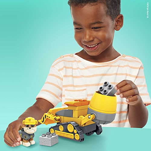 Mega Bloks PAW Patrol Rubble's City Construction Truck, Building Toys - sctoyswholesale