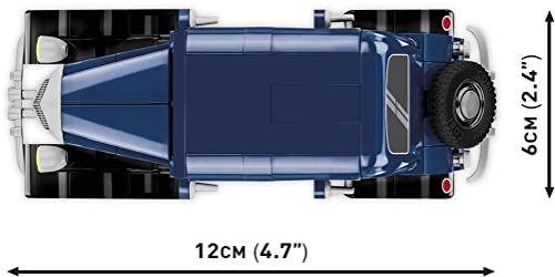 COBI Historical Collection: World War II 1934 Citroen Traction 7A Vehicle, Navy Blue - sctoyswholesale