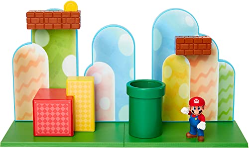 Super Mario Nintendo Acorn Plains 2.5” Figure Playset with Feature Accessories