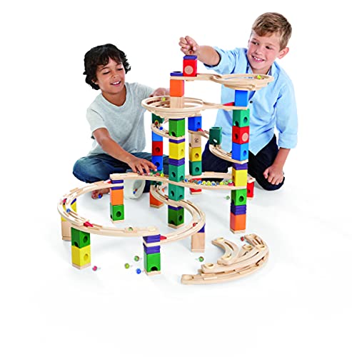 Wooden Marble Run Construction - The Cyclone Award Winning Hape Quadrilla