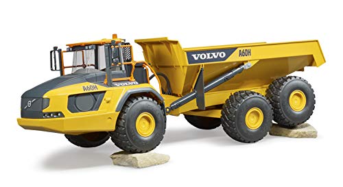 Bruder Volvo A60H Hauler for Construction Pretend Play Indoors, Outdoors, in Sand and Snow, 02455