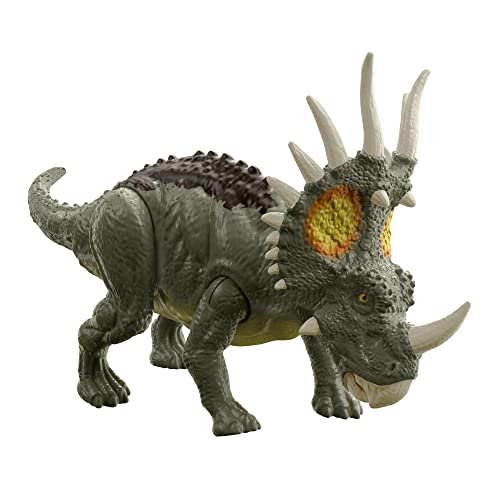 Jurassic World Fierce Force Styracosaurus Camp Cretaceous Authentic Dinosaur Strike Motion Action Figure, Movable Joints - sctoyswholesale