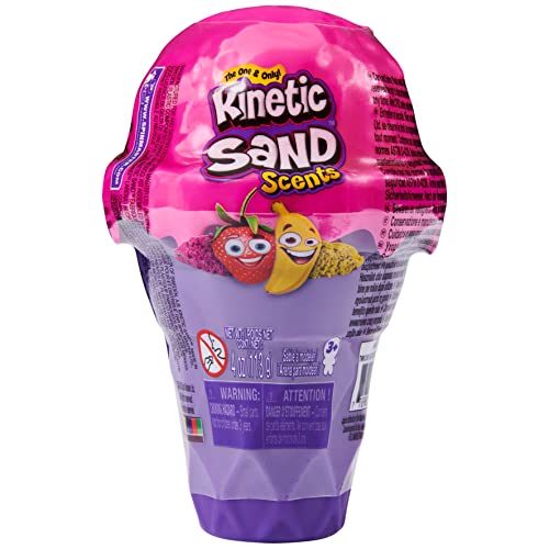 Kinetic Sand Scents, 4oz Ice Cream Cone Container with 2 Colors of All-Natural Scented (Styles May Vary) - sctoyswholesale