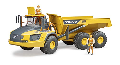 Bruder Volvo A60H Hauler for Construction Pretend Play Indoors, Outdoors, in Sand and Snow, 02455