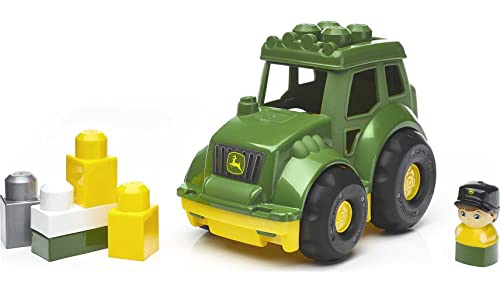 MEGA BLOKS John Deere Building Blocks Toy, Lil Tractor With 6 Pieces