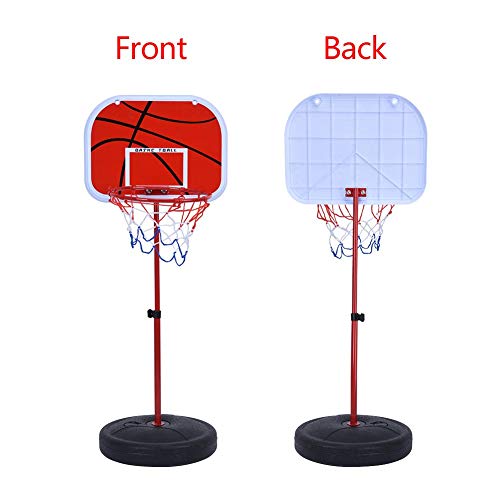 IRIS Basketball Stand, Free Stand Height Adjustable Backboard Hoop Kit with Pump Ball and Mounting Accessories Toy Set for Children Indoor Outdoor