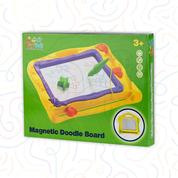 Magnetic Drawing Board Pad For Kids And Toddlers - 16 Inch Large Writing Board With Stamps Extra Travel Doodle Included - For Boys And Girls