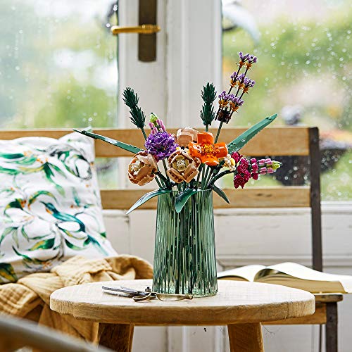 LEGO Icons Flower Bouquet 10280 Artificial Flowers, Set for Adults, Decorative Home Accessories, for Her and Him, Botanical Collection