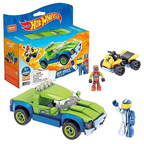 Hot Wheels Mega Construx Off-Duty and ATV Construction Set, Building Toys - sctoyswholesale