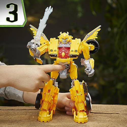 Transformers Toys Rise of The Beasts Movie, Beast-Mode Bumblebee Converting Toy with Lights and Sounds