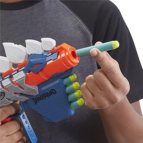 NERF DinoSquad Stegosmash Dart Blaster, 4-Dart Storage, Pull-Back Priming Handle - sctoyswholesale