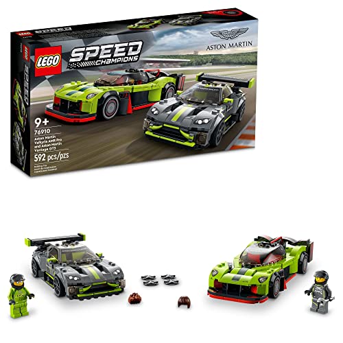 LEGO Speed Champions Aston Martin Valkyrie AMR Pro and Aston Martin Vantage GT3 76910 Building Toy Set for Kids, Boys, and Girls Ages 9+ (592 Pieces)