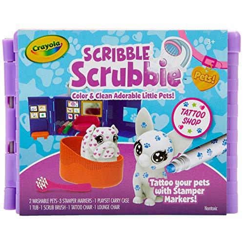 Crayola Scribble Scrubbie Pets Tattoo Shop, Toy Pet Playset - sctoyswholesale