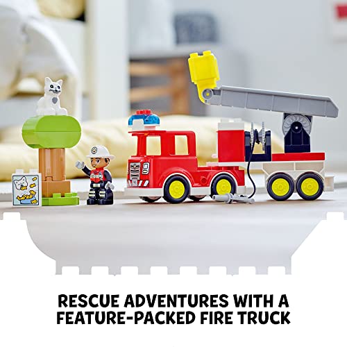 LEGO DUPLO Town Fire Truck 10969 Building Toy Set for Toddlers, Preschool Boys and Girls Ages 2-5 (21 Pieces)