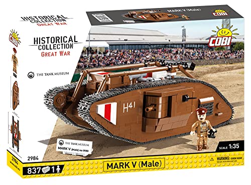 COBI Historical Collection The Tank Museum Mark V (Male) Tank , Brown - sctoyswholesale