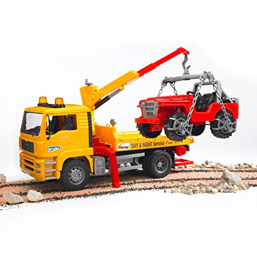 Bruder Man TGA Tow Truck with Cross Country Vehicle