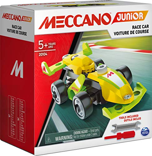 MECCANO - MES PREMIÈRES CONSTRUCTIONS MECCANO JUNIOR - Voiture de course, Moto, Hélicoptère ou Bulldozer - sctoyswholesale