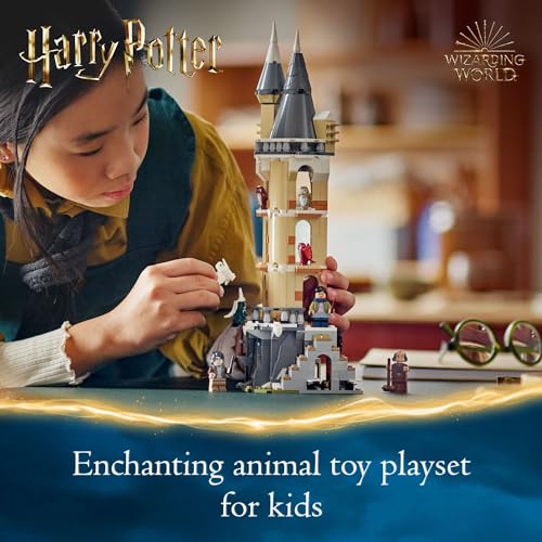 LEGO Harry Potter Hogwarts Castle Owlery Toy, Wizarding World Fantasy Toy for Girls and Boys, Harry Potter Castle Playset with 3 Characters, Birthday Gift Idea for Kids Ages 8 and Up, 76430