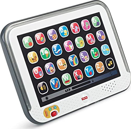 Fisher-Price Laugh & Learn Smart Stages Tablet Gray, Pretend Computer Musical Learning Toy