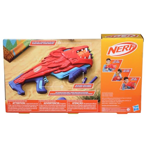 NERF Wild Lionfury, Easy Play Dart Blaster, 16 Nerf Elite Darts, Nerf Blaster Lion Toys for 6 Year Old Boys & Girls & Up, Outdoor Toys