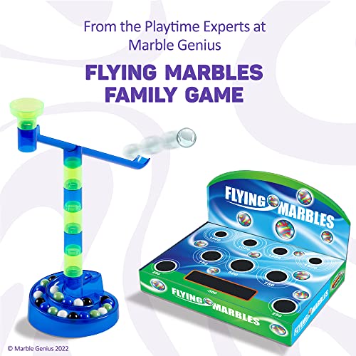 Marble Genius Flying Marbles Action Game - Family Table Game, Experience The Thrill of Racing, Includes an App with Additional Challenges