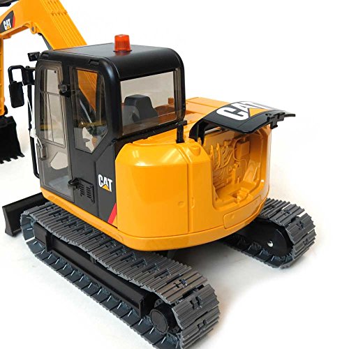 Bruder CAT Mini Excavator Construction Digger Toy with Worker, 1:16 Scale, Realistic Working Parts