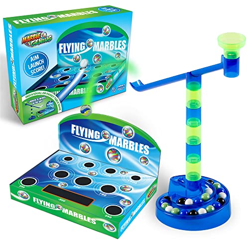 Marble Genius Flying Marbles Action Game - Family Table Game, Experience The Thrill of Racing, Includes an App with Additional Challenges