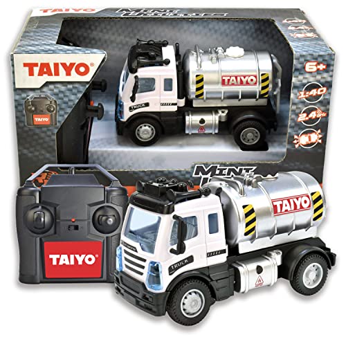 R/C Mini Petroleum Truck, 1:40 Scale, Silver, 2.4GHz Remote Control, Full Function - sctoyswholesale