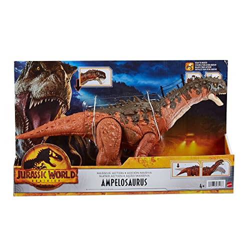 Jurassic World Dominion Massive Action Ampelosaurus Dinosaur Action Figure with Motion and Sound