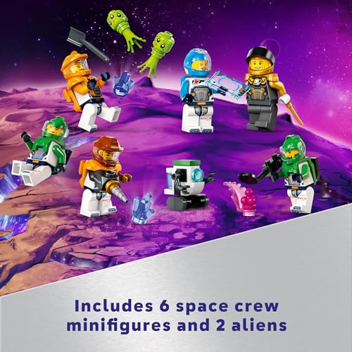 LEGO City Space Base and Rocket Launchpad, Planet Exploration Toy, Building Kit for Creative Role Play, Rocket Ship Toy for Kids Ages 8 Plus, 6 Minifigures, Robot and 2 Alien Action Figures, 60434