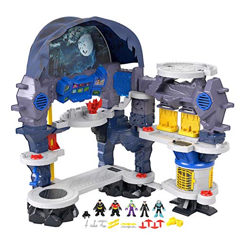 Imaginext DC Super Friends Batman Playset Super Surround Batcave with Lights Sounds & Phrases 18 Play Pieces, 33 X 42 Inches [Amazon Exclusive]