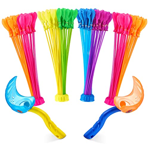 Bunch O Balloons Neon Colors with 2 Launchers + 4 Pack Water Balloons , for Outdoor, Children Summer Fun, 130+ Balloons + 2 Launchers - sctoyswholesale