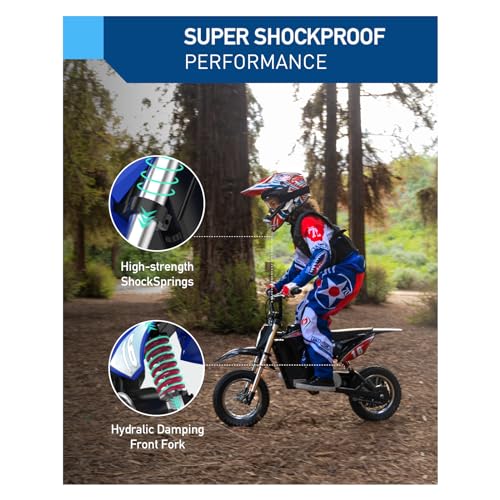 Hiboy DK1 36V Electric Dirt Bike,300W Electric Motorcycle - Up to 15.5MPH & 13.7 Miles Long-Range,3-Speed Modes Motorcycle for Kids Ages 3-10