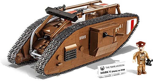 COBI Historical Collection The Tank Museum Mark V (Male) Tank , Brown - sctoyswholesale