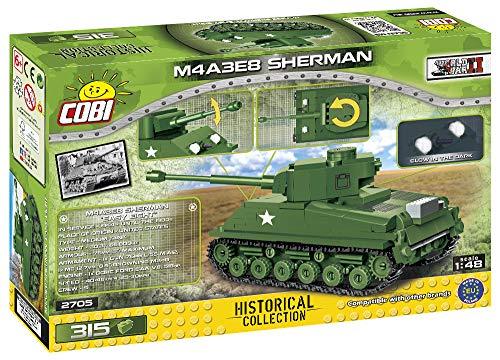 COBI Historical Collection M4A3E8 Sherman (Easy Eight) Tank, Army Green - sctoyswholesale