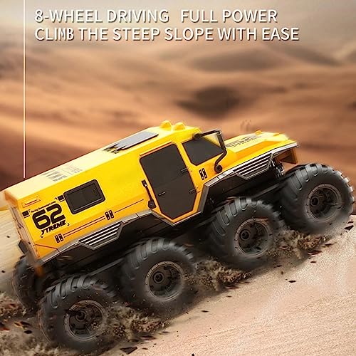 CONQUEROR Amphibious Remote Control Car, 8WD RC Cars, 2.4GHz Remote Control, Waterproof Off Road RC Monster Truck