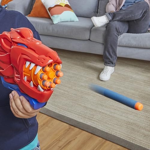 NERF Wild Lionfury, Easy Play Dart Blaster, 16 Nerf Elite Darts, Nerf Blaster Lion Toys for 6 Year Old Boys & Girls & Up, Outdoor Toys