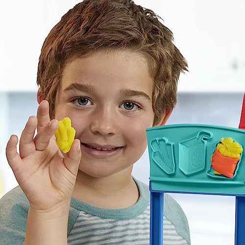 Play-Doh Kitchen Creations Busy Chef's Restaurant Playset, 2-Sided Play Kitchen Set, Preschool Cooking Toys, Kids Arts & Crafts, Ages 3+