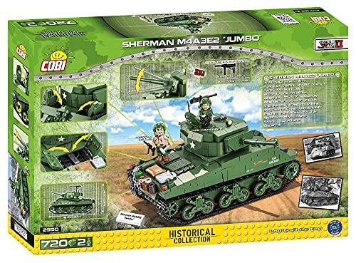 COBI Historical Collection Sherman M4A3E2 Jumbo Tank, Green - sctoyswholesale