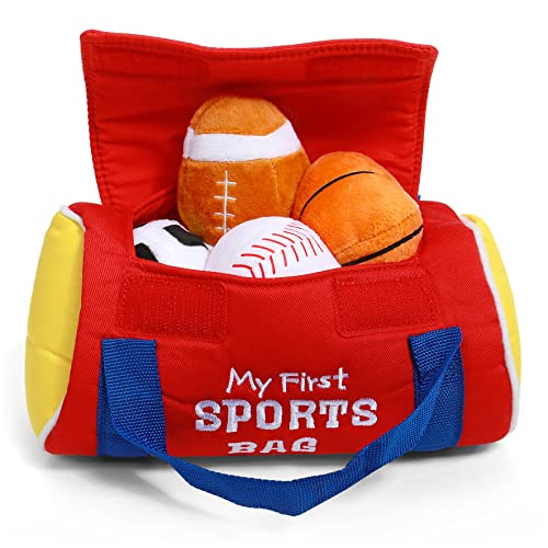 GUND Baby My First Sports Bag Stuffed Plush Playset, 5 Piece, 8" - sctoyswholesale