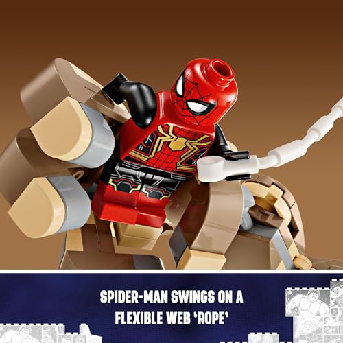 LEGO Marvel Spider-Man vs. Sandman: Final Battle Building Toy Set with Spider-Man Figure, Collectible Marvel Toy Inspired by Spider-Man No Way Home, Gift for Super Hero Loving Boys and Girls, 76280