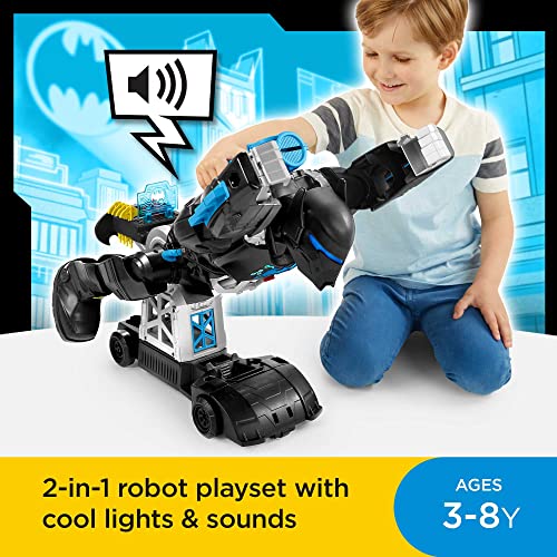 Imaginext DC Super Friends Batman Toy, 2-in-1 Robot & Playset - sctoyswholesale