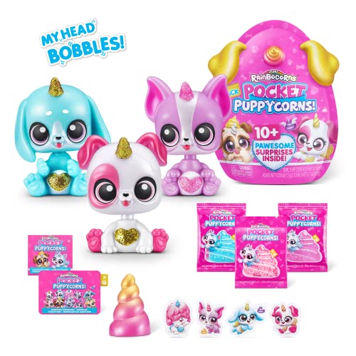 Rainbocorns Pocket Puppycorn 1 Pack by ZURU Toy Puppy Dog Mini Unboxing Girls Gifting Idea (Style May Vary)