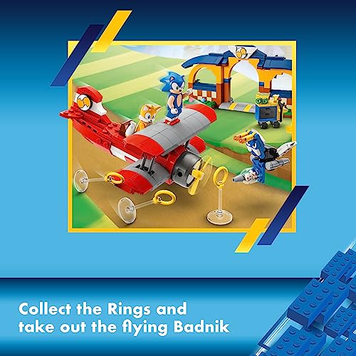 LEGO Sonic The Hedgehog Tails’ Workshop and Tornado Plane 76991 Building Toy Set, Airplane Toy with 4 Sonic Figures and Accessories for Creative Role Play, Gift for 6 Year Olds who Love Gaming